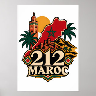 Póster Affiche 212 Maroc