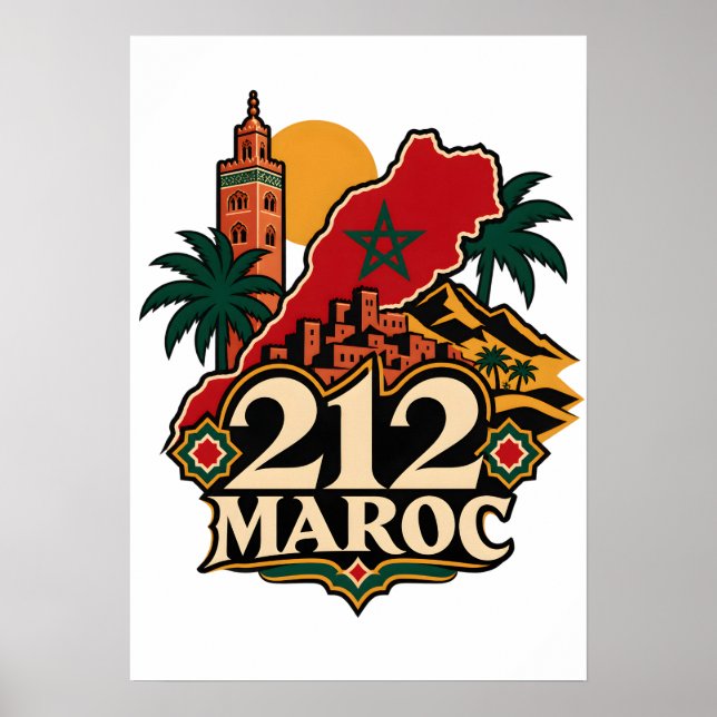 Póster Affiche 212 Maroc  (Frente)