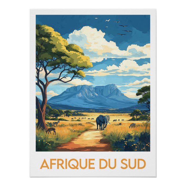 Póster Affiche Afrique du Sud (Anverso)