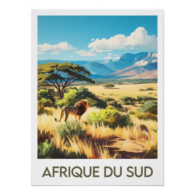 Póster Affiche Afrique du Sud (Anverso)