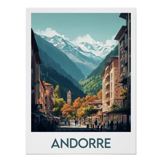 Póster Affiche Andorre (Anverso)