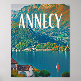 Póster Affiche Annecy Photo Vintage