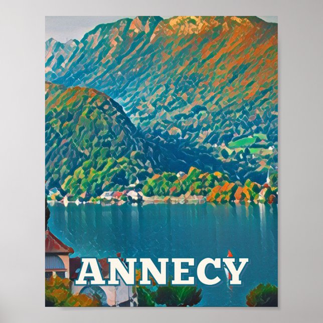 Póster Affiche Annecy Photo Vintage (Frente)