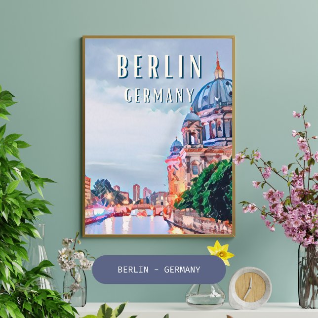 Póster Affiche Berlin, la capitale animée de l'Allemagne (Berlin : où le passé inspire le présent, et où chaque mur a une histoire à raconter. 🇩🇪✨)