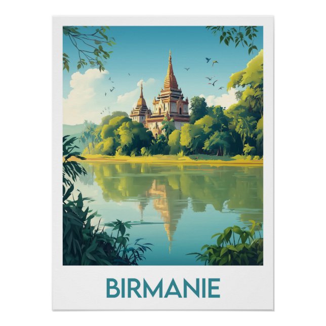 Póster Affiche Birmanie (Anverso)