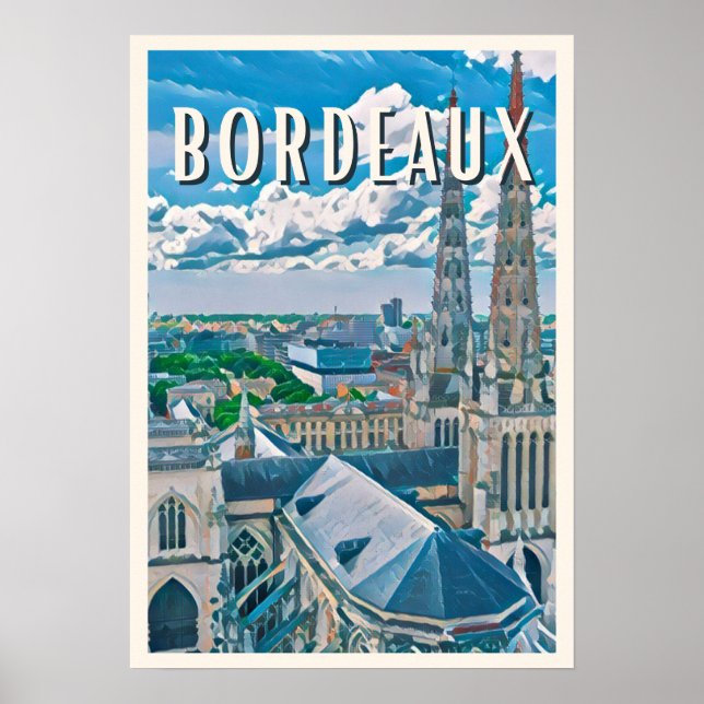 Póster Affiche Bordeaux Photo Vintage  (Frente)