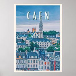 Póster Affiche Caen Photo Vintage