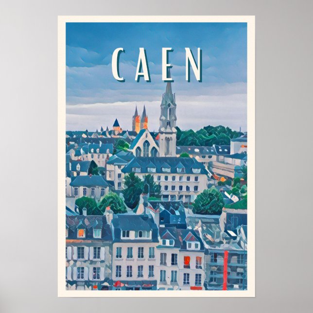 Póster Affiche Caen Photo Vintage (Frente)