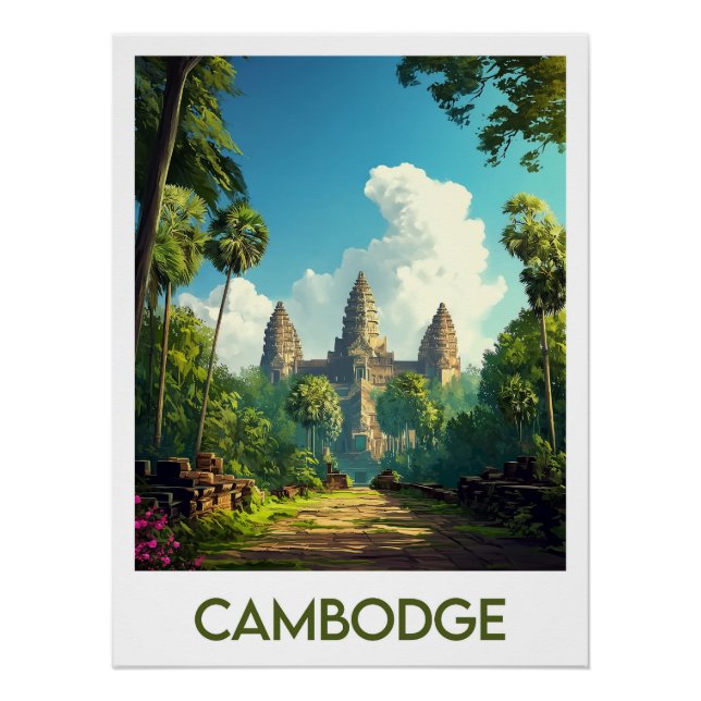 Póster Affiche Cambodge (Anverso)