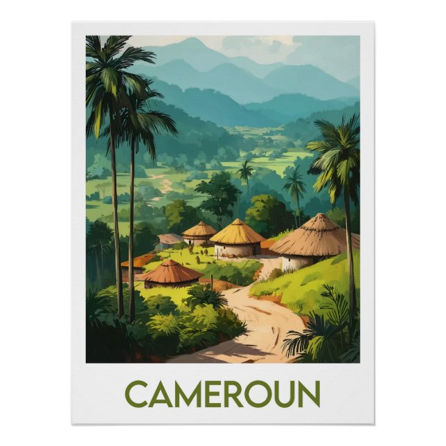 Póster Affiche Cameroun (Anverso)