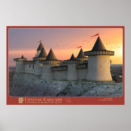 Póster Affiche CHÂTEAU-GAILLARD - Côté Seine, au palanca 