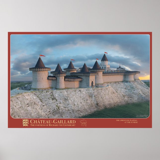 Póster Affiche CHÂTEAU-GAILLARD - Rock side, al amanecer (Frente)