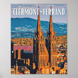Póster Affiche Clermont-Ferrand Photo Vintage