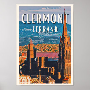 Póster Affiche Clermont-Ferrand Photo Vintage