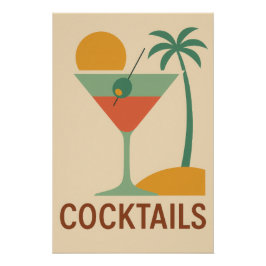 Póster Affiche Cocktails - Minimal