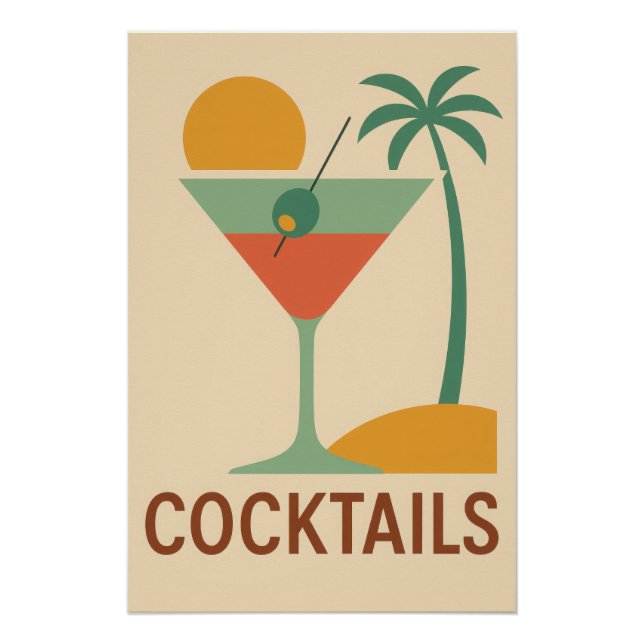 Póster Affiche Cocktails - Minimal (Anverso)