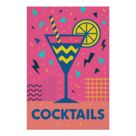 Póster Affiche Cocktails - Pop