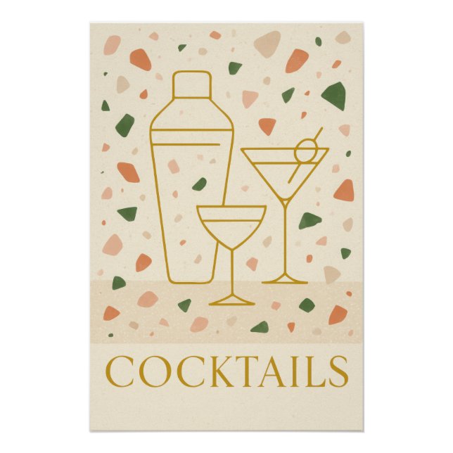 Póster Affiche Cocktails - Villa méditerranéenne.  (Anverso)
