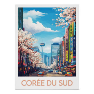 Póster Affiche Corée du Sud