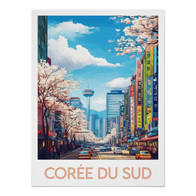 Póster Affiche Corée du Sud (Anverso)