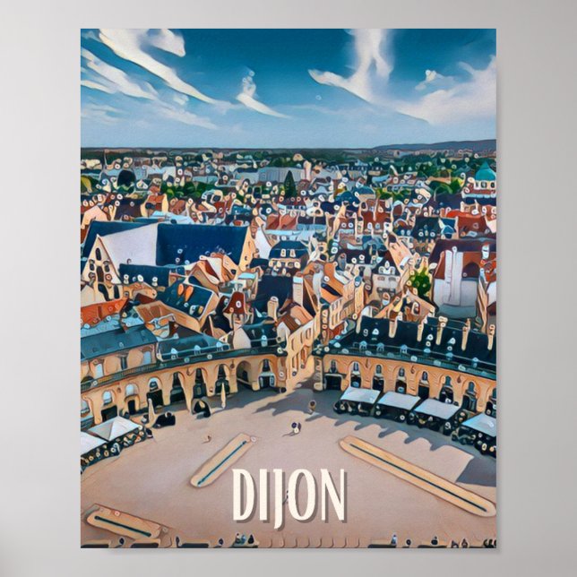 Póster Affiche Dijon Photo Vintage (Frente)