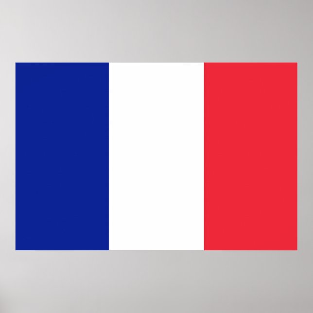 Póster Affiche Drapeau France Tricolore grand (Frente)