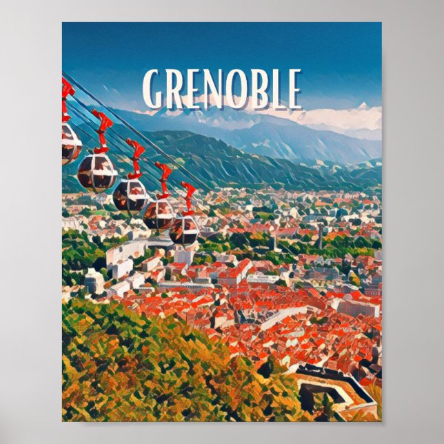 Póster Affiche Grenoble Photo Vintage (Frente)
