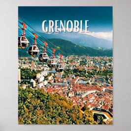 Póster Affiche Grenoble Photo Vintage