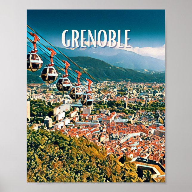 Póster Affiche Grenoble Photo Vintage (Frente)