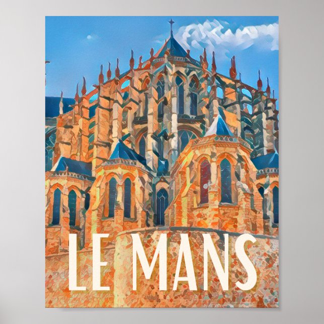 Póster Affiche Le Mans Photo Vintage (Frente)