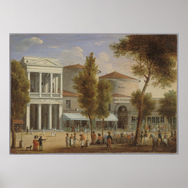 Póster Affiche Le théâtre des Variétés et le passage des (Frente)