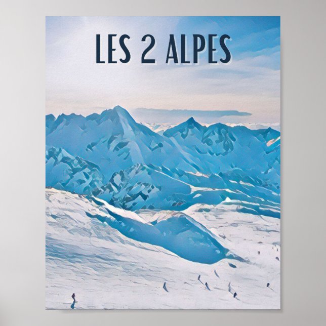 Póster Affiche Les 2 Alpes Station de ski (Frente)
