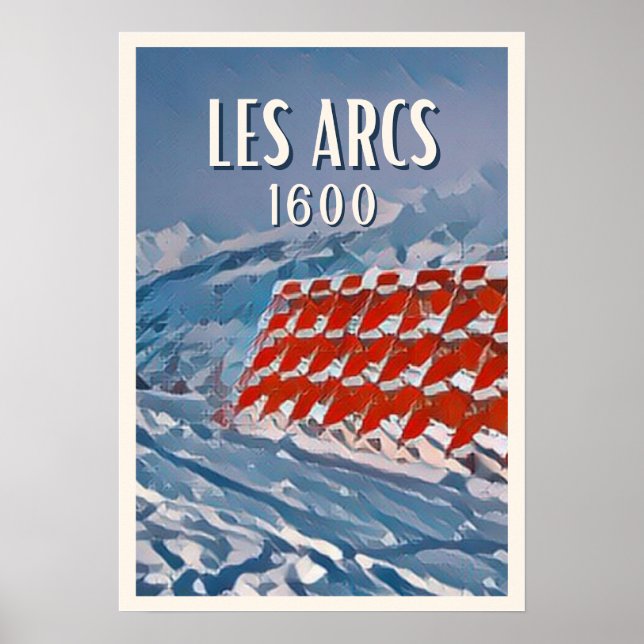 Póster Affiche Les Arcs 1600 Station de ski  (Frente)