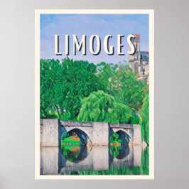 Póster Affiche Limoges Photo Vintage 