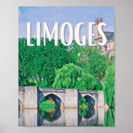 Póster Affiche Limoges Photo Vintage