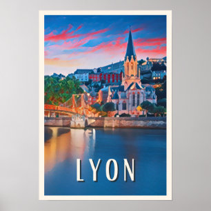 Póster Affiche Lyon Photo Vintage