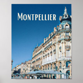 Póster Affiche Montpellier Photo Vintage