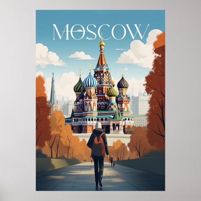 Póster Affiche - Moscow - Russia -Saint Basil's Cathedral (Frente)