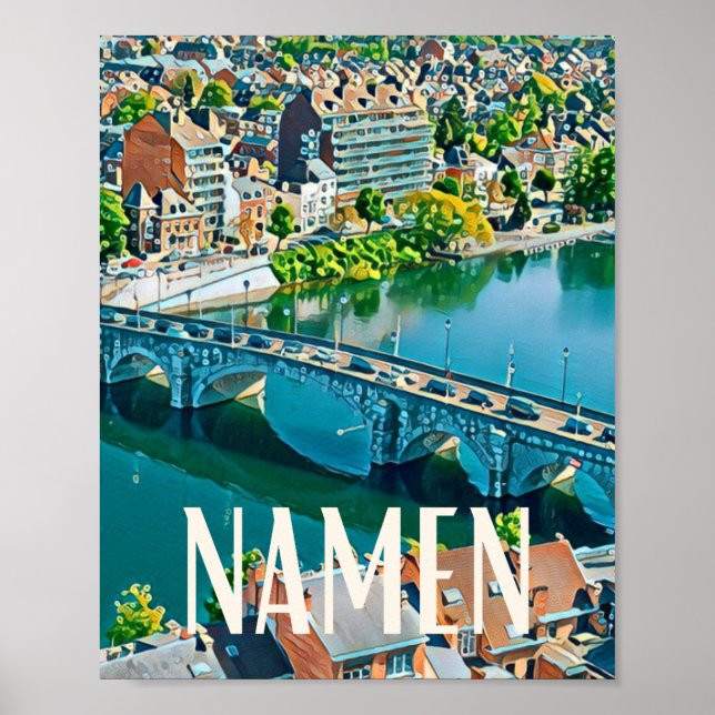 Póster Affiche Namur Belgique Photo Vintage (Frente)
