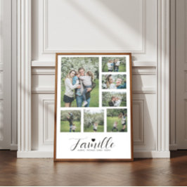 Póster Affiche Personnalisé Notre Famille 7 Photos et les
