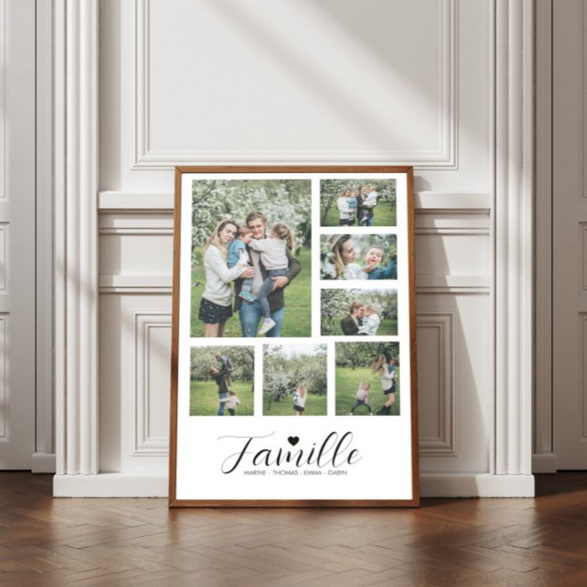 Póster Affiche Personnalisé Notre Famille 7 Photos et les (Subido por el creador)