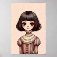 Affiche portrait de jeune fille