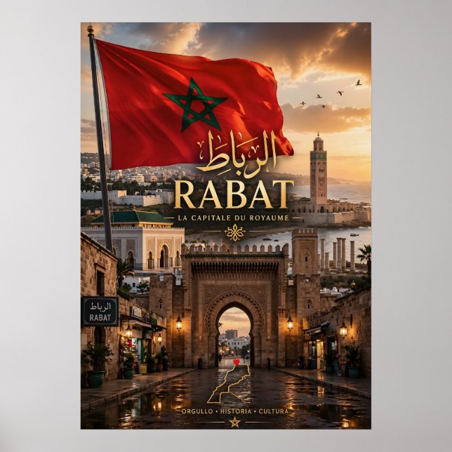 Póster Affiche Rabat Maroc (Frente)