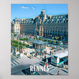 Póster Affiche Rennes Photo Vintage
