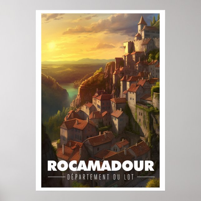 Póster Affiche Rocamadour - Francia - Département du Lot (Frente)