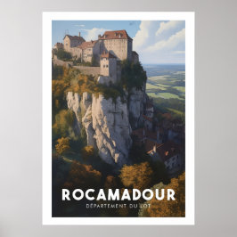 Póster Affiche Rocamadour - Francia - Département du Lot
