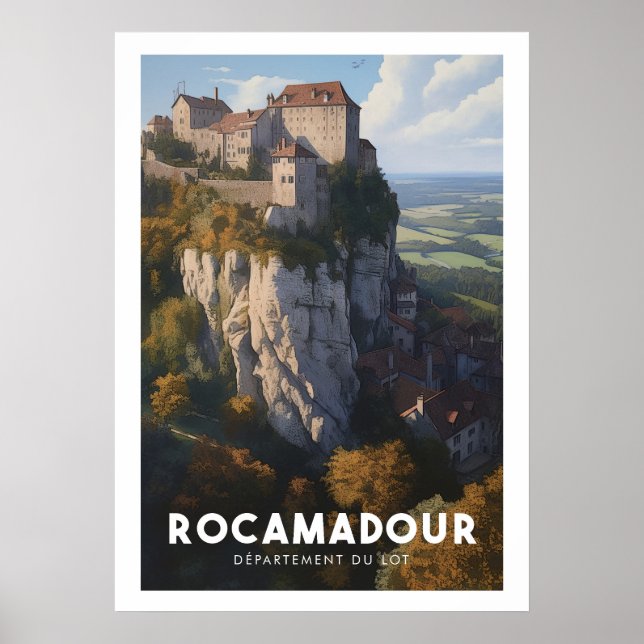 Póster Affiche Rocamadour - Francia - Département du Lot (Frente)