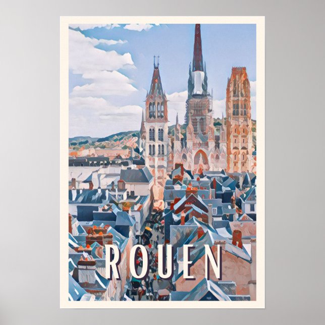 Póster Affiche Rouen Photo Vintage (Frente)