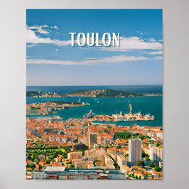 Póster Affiche Toulon Photo Vintage