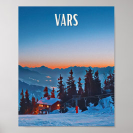 Póster Affiche Vars Station de ski 